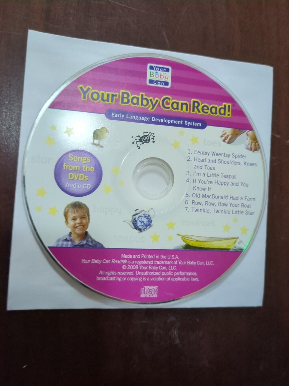 Your Baby Can Read CD Early Language Development System disc only